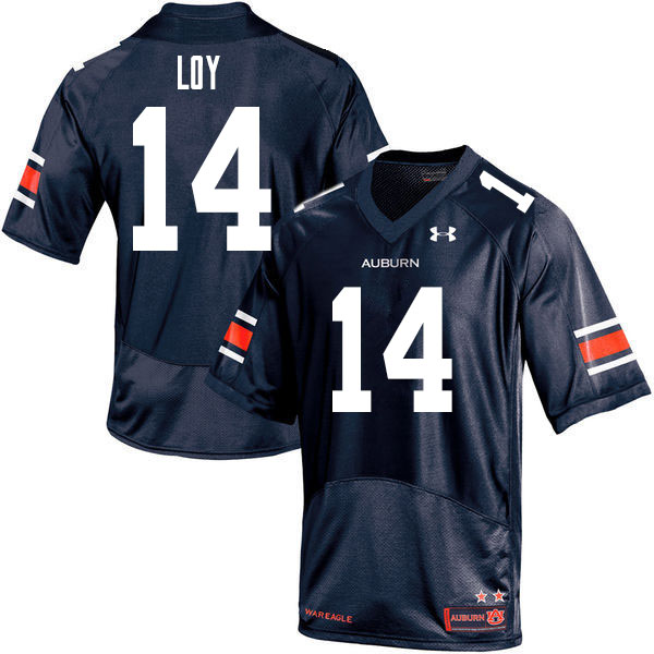 Men #14 Grant Loy Auburn Tigers College Football Jerseys Sale-Navy